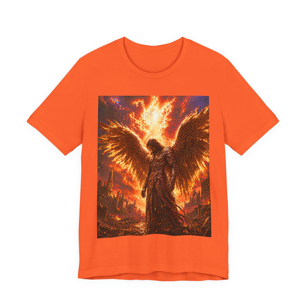 Angel Graphic Tee — Flaming Wings Apocalypse T-Shirt