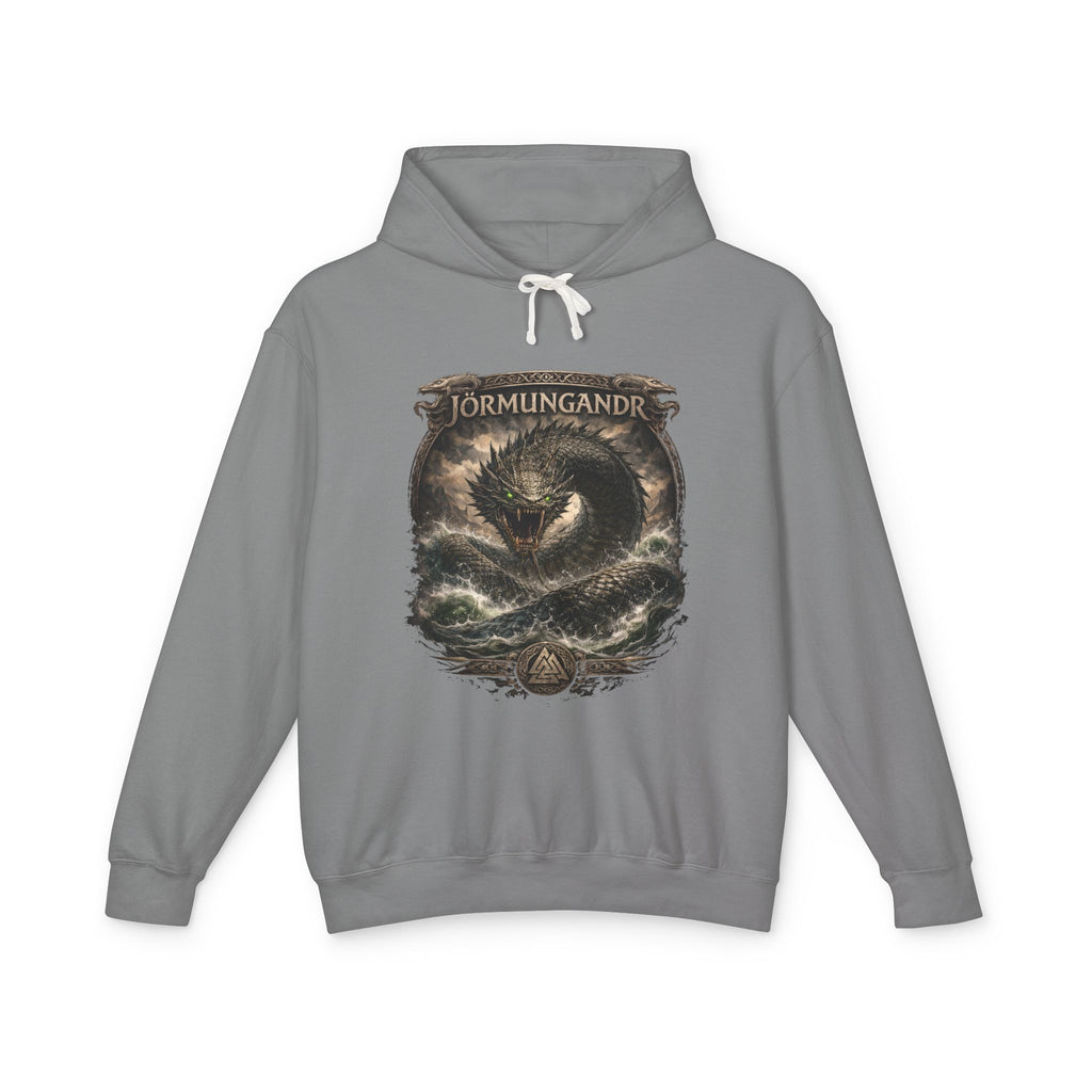 Jormungandr Serpent Hoodie — Norse Mythology Sea Serpent Graphic Sweatshirt