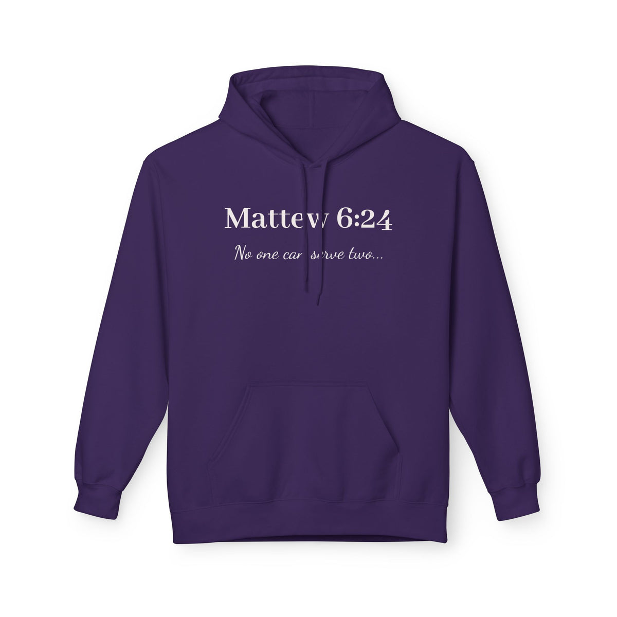 Matthew 6:24 Scripture Hoodie — "No one can serve two lords" Christian Pullover