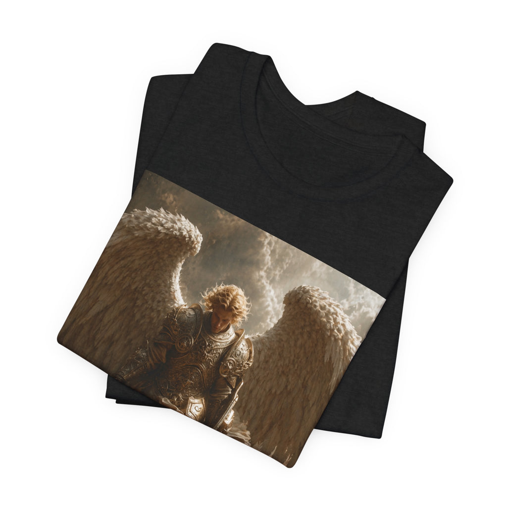 Angel Warrior T‑Shirt — Dramatic Winged Guardian Graphic Tee