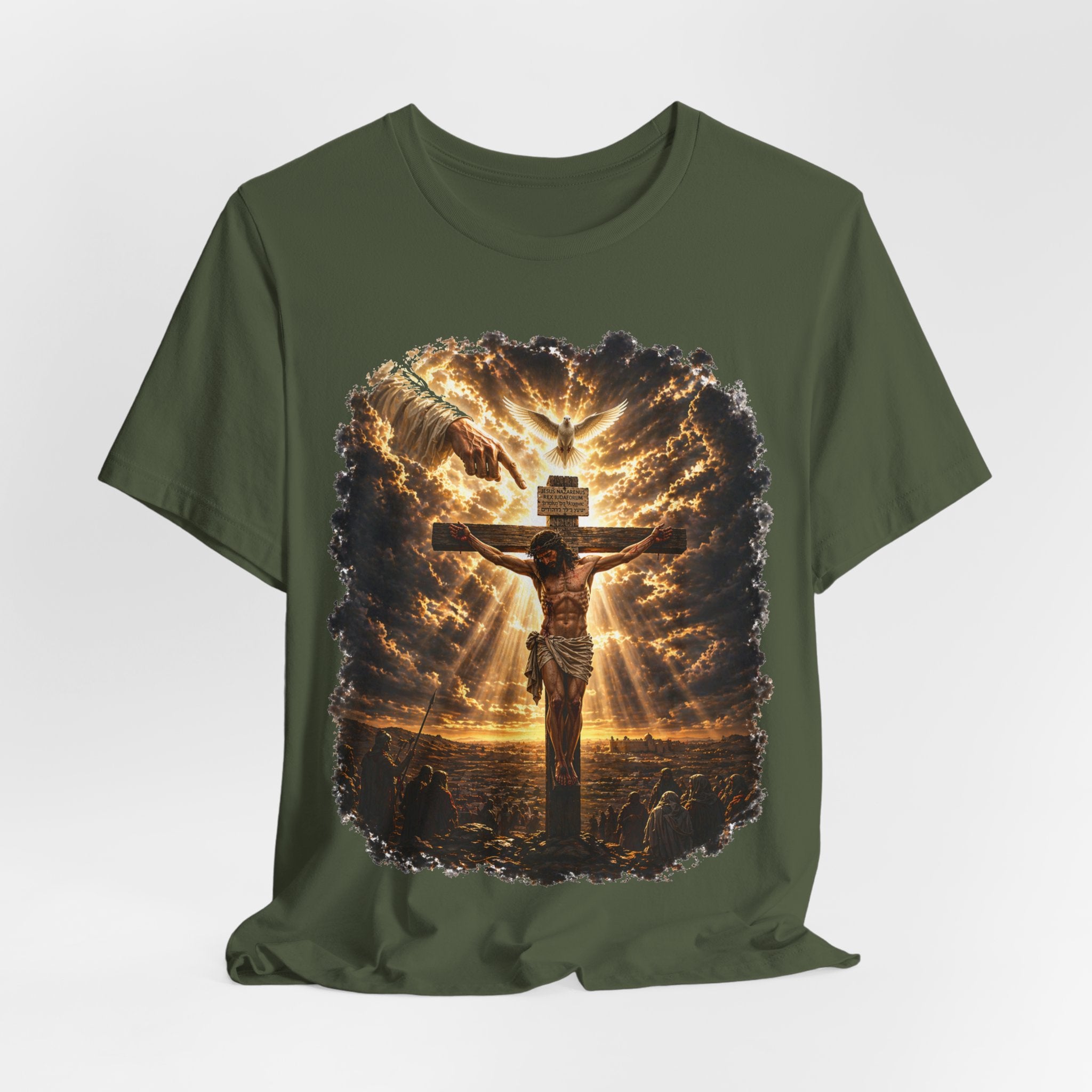 Crucifixion Sunrise T-Shirt — Jesus on the Cross Spiritual Faith Tee
