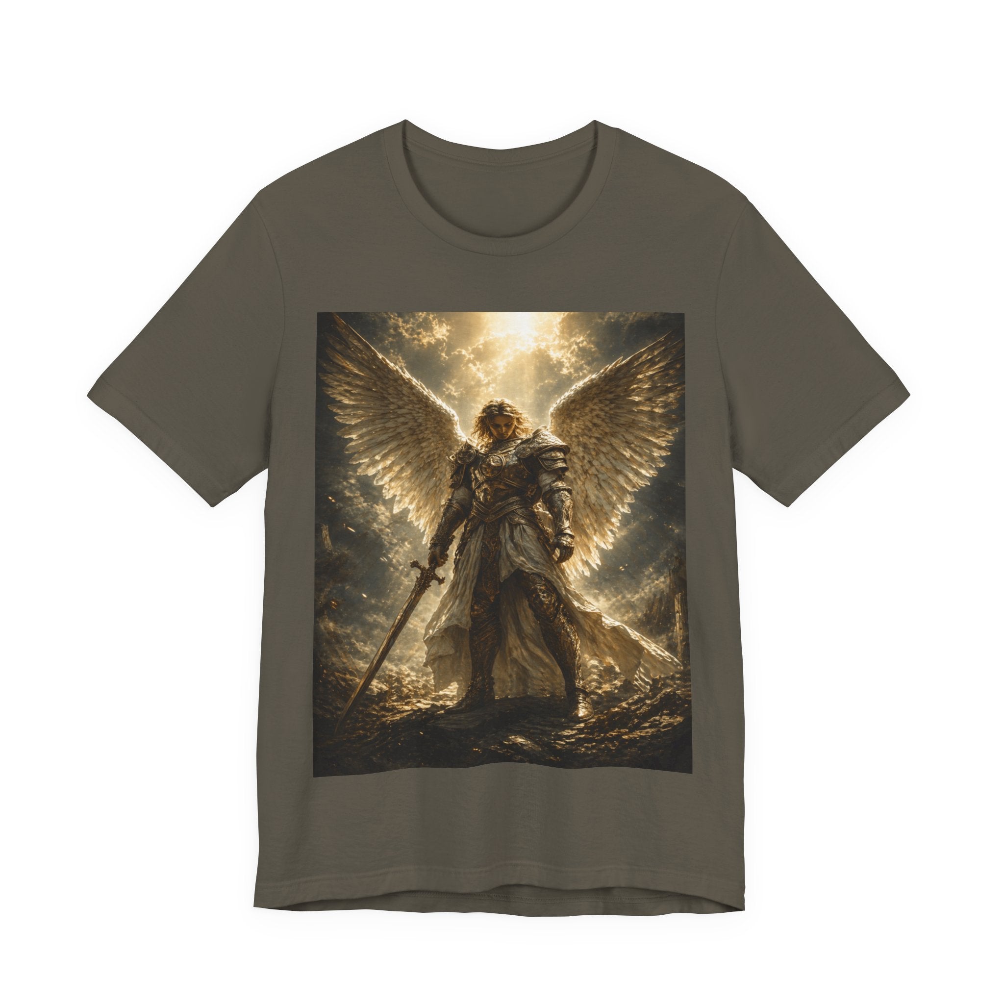 Angel Warrior Graphic Tee — Celestial Armor Archangel T-Shirt
