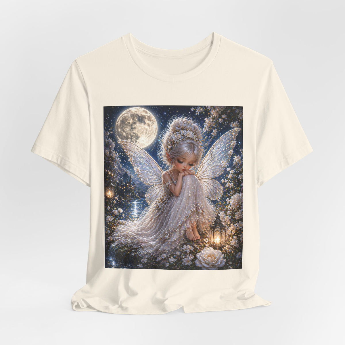 Moonlit Fairy T‑Shirt — Cute Angelic Fairy Graphic Tee