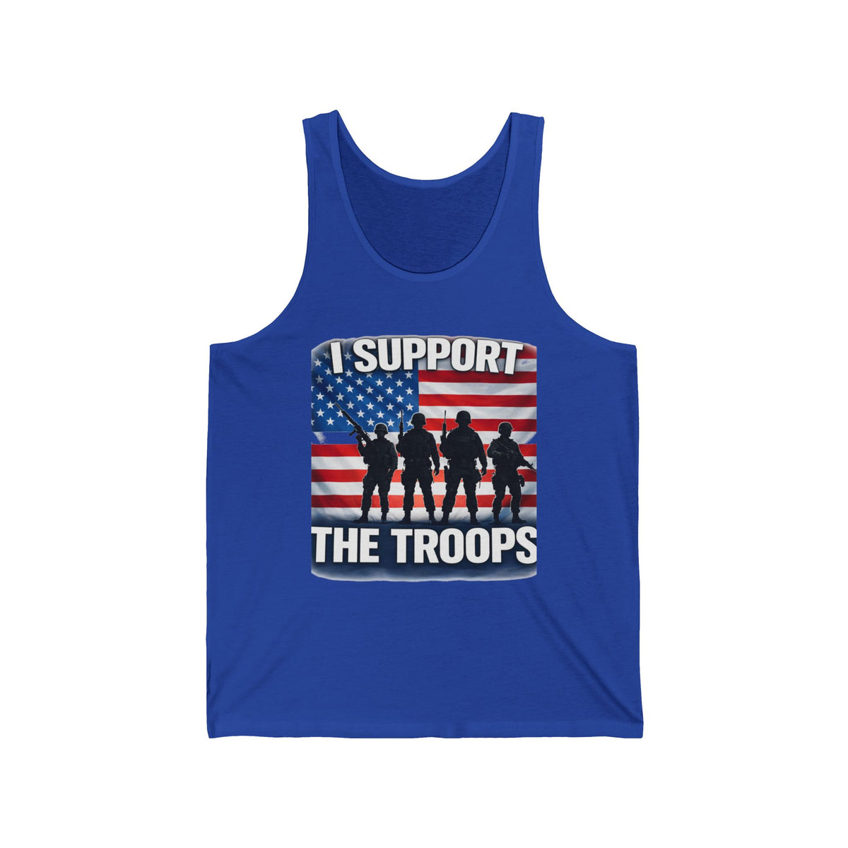 I Support The Troops Tank Top - American Flag Military Tribute