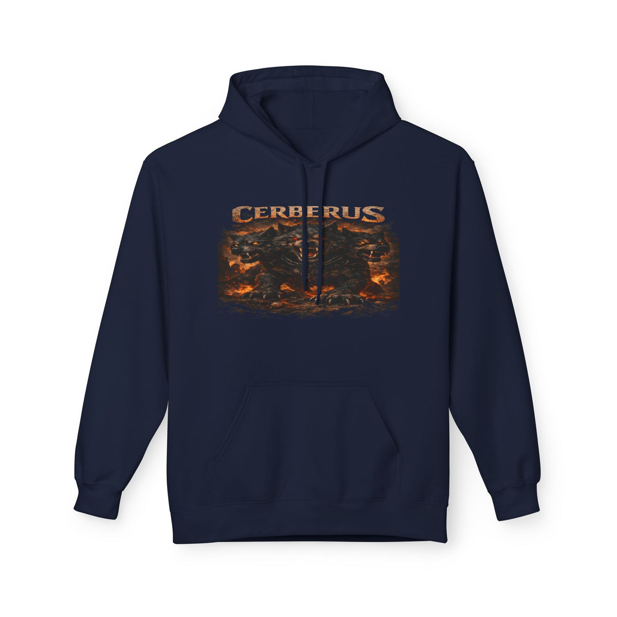 Gerberus Mythic Dog Hoodie — Fiery Cerberus Graphic Sweatshirt