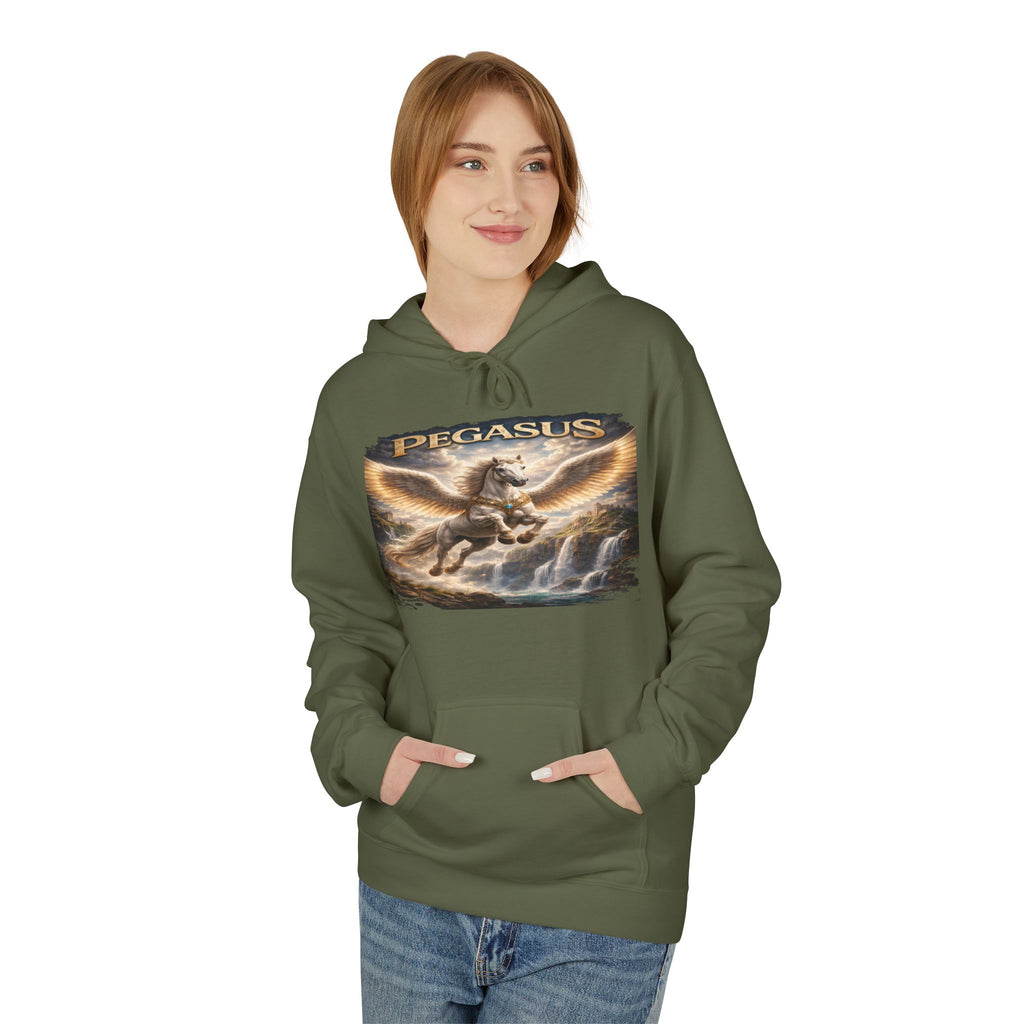 Pegasus Mythical Horse Hoodie — Vintage Winged Steed Graphic Sweatshirt