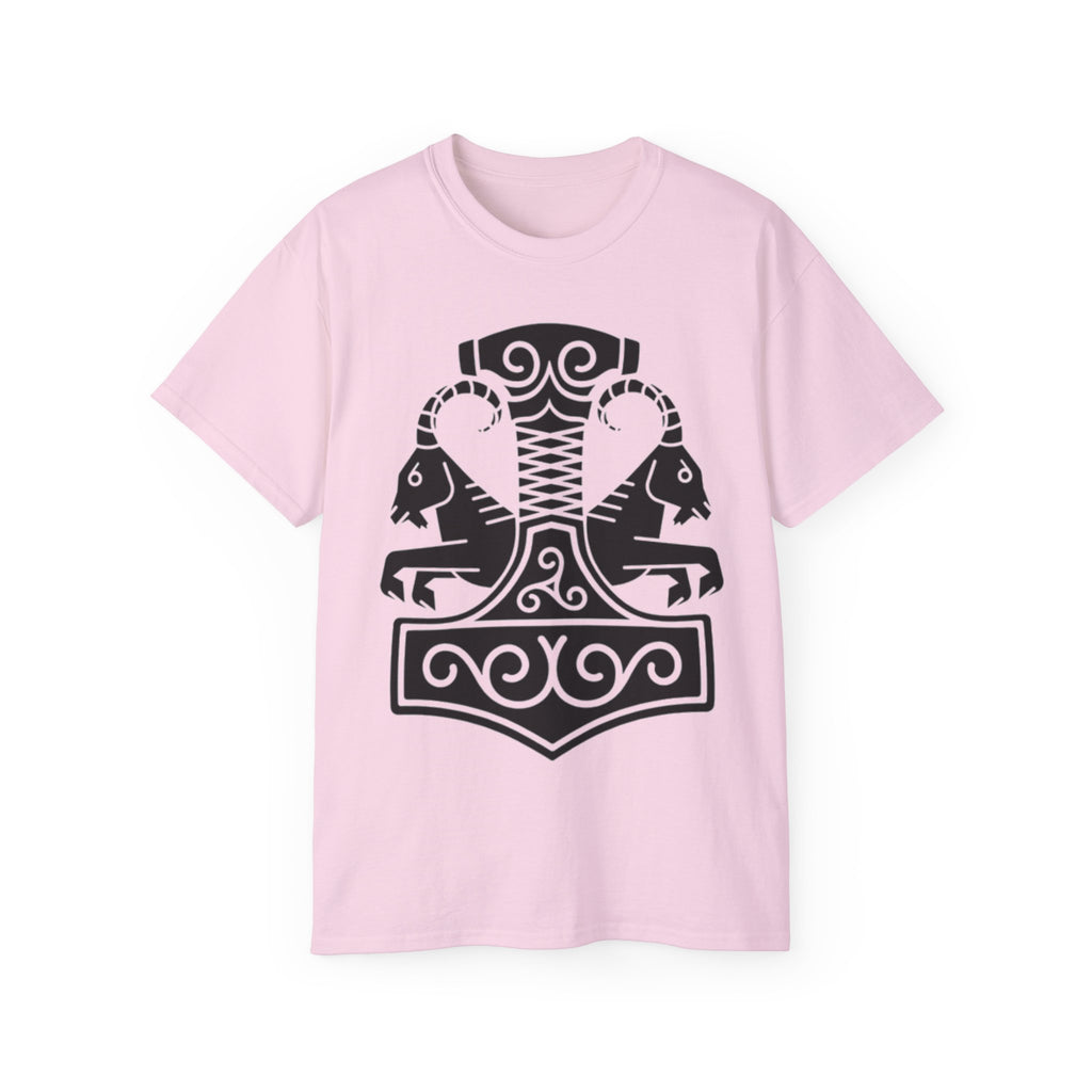 The Goat – Heidrun, The Source of Strength Cotton T-Shirt — Norse Viking Horse Motif Tee