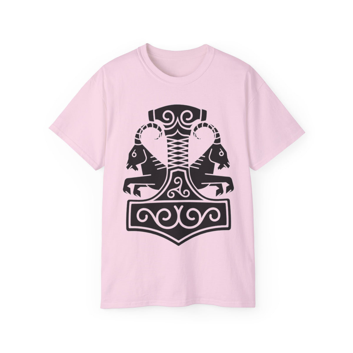 The Goat – Heidrun, The Source of Strength Cotton T-Shirt — Norse Viking Horse Motif Tee