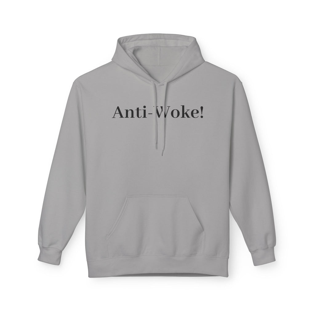 Anti-Woke Hoodie — Minimalist Political Statement Pullover