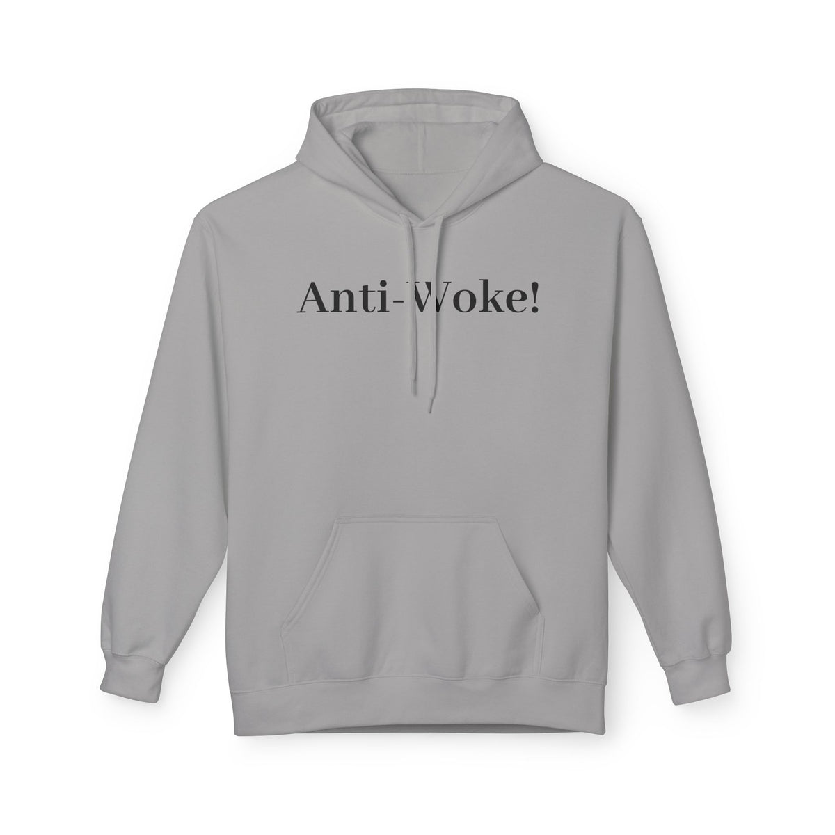 Anti-Woke Hoodie — Minimalist Political Statement Pullover