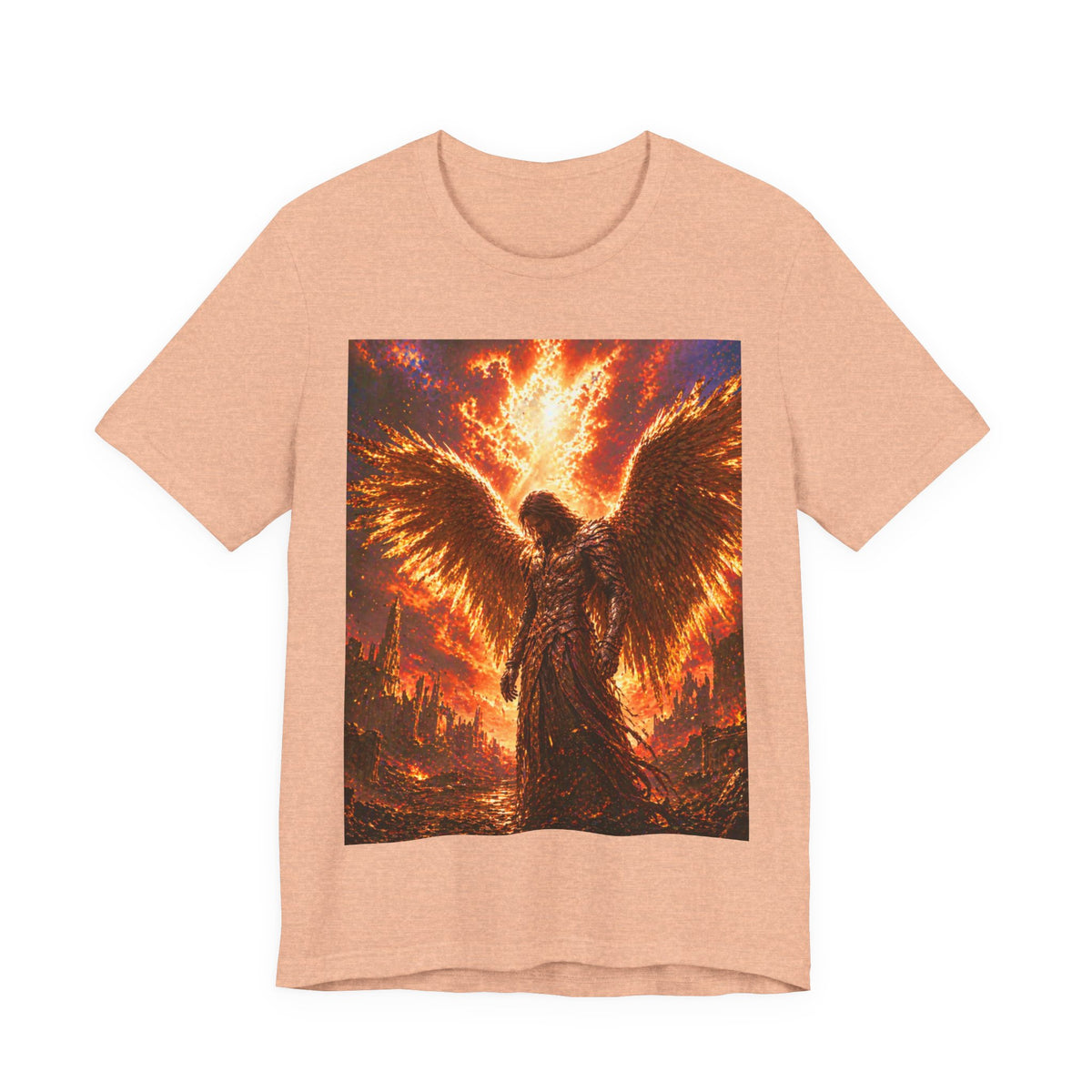 Angel Graphic Tee — Flaming Wings Apocalypse T-Shirt
