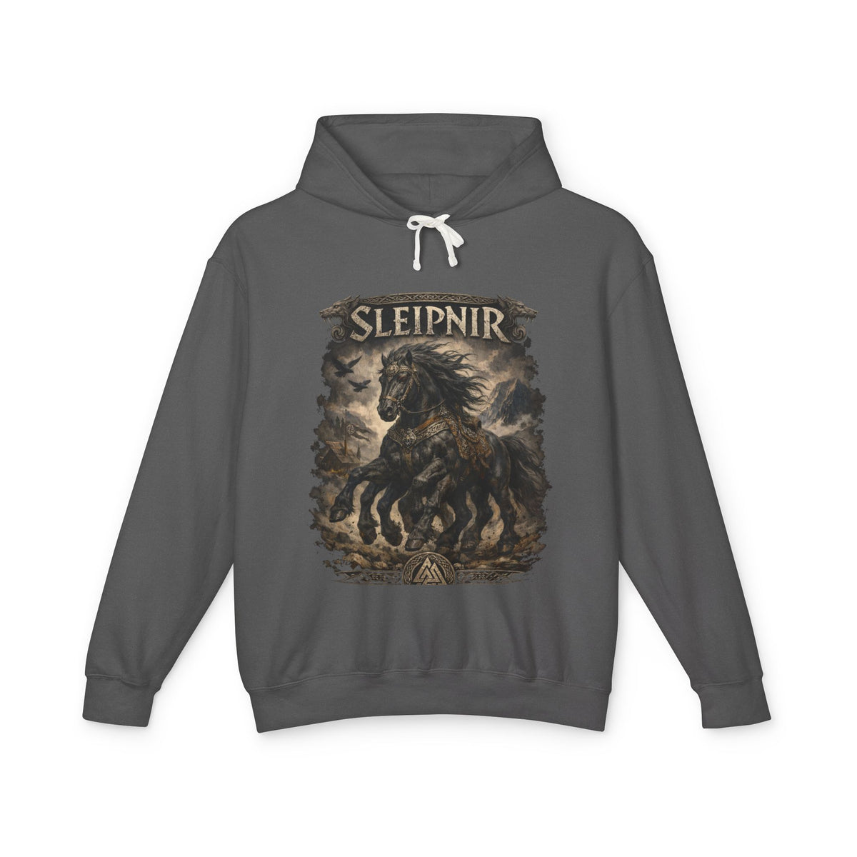 Sleipnir Norse Mythology Hoodie — Viking Horse Graphic Pullover