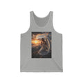 Angel at Sunset Tank Top — Prayerful Angel Graphic Jersey Tank