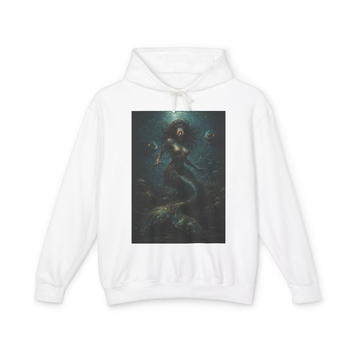 Mermaid Abyss Hoodie — Dark Ocean Fantasy Graphic Sweatshirt