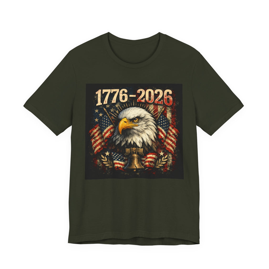 1776-2026 Eagle Patriotic T-Shirt — American Flag Liberty Bell Tee