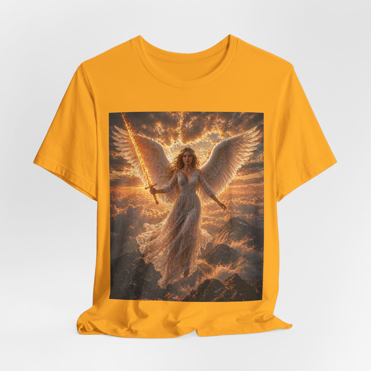 Angel Warrior Tee — Radiant Guardian Wings Graphic T-Shirt