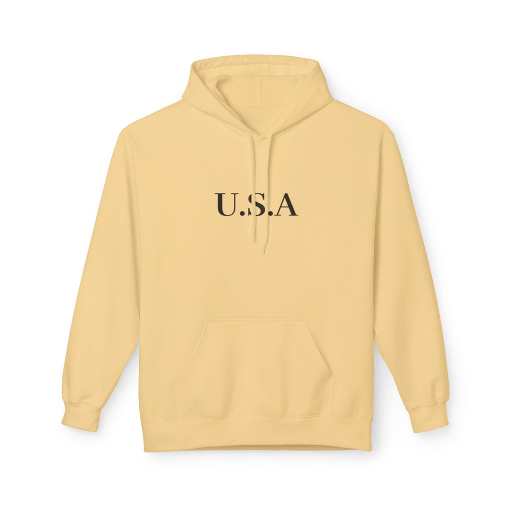 USA Minimalist Hoodie - Classic Patriotic Pullover