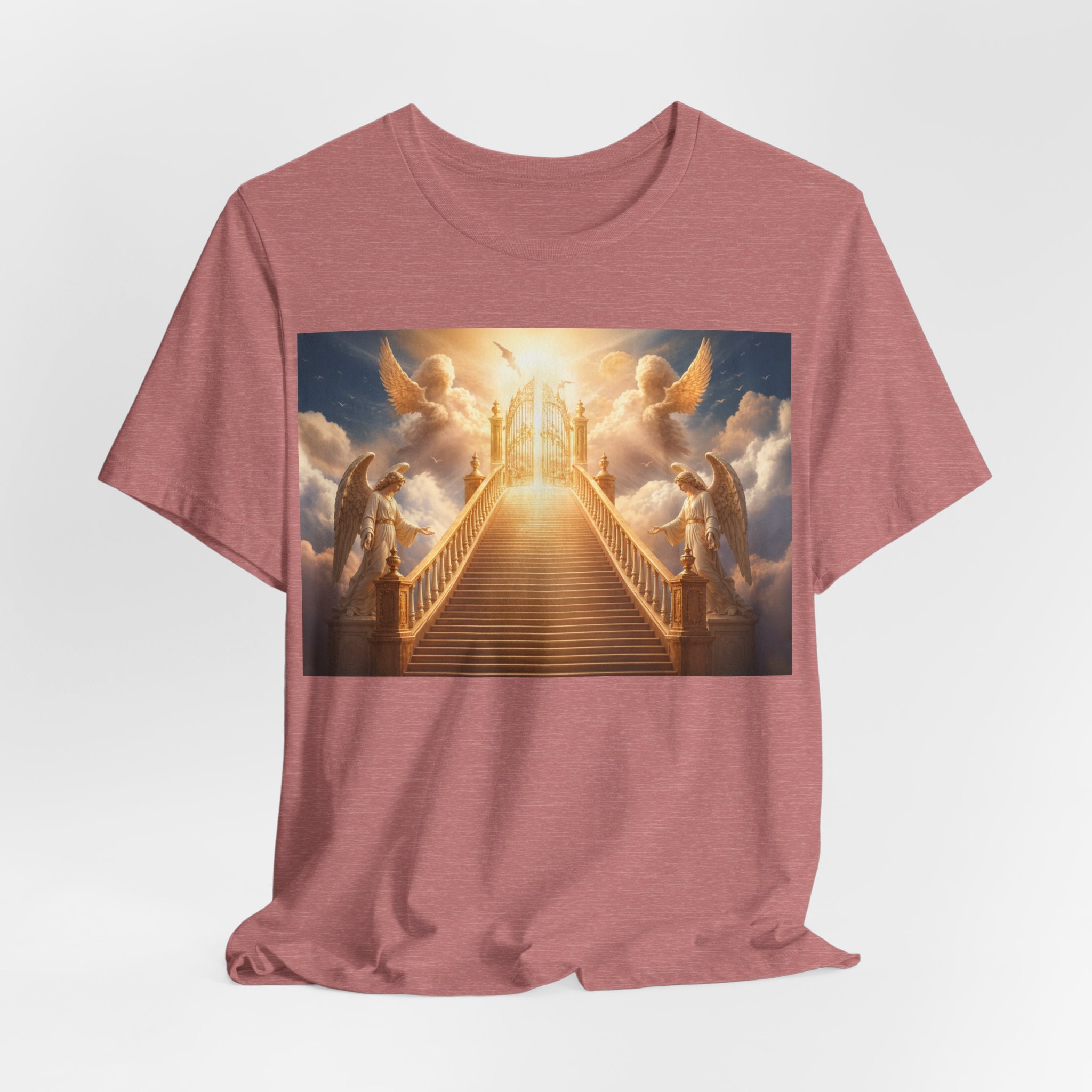 Heavenly Stairway T‑Shirt — Golden Gates Angelic Design