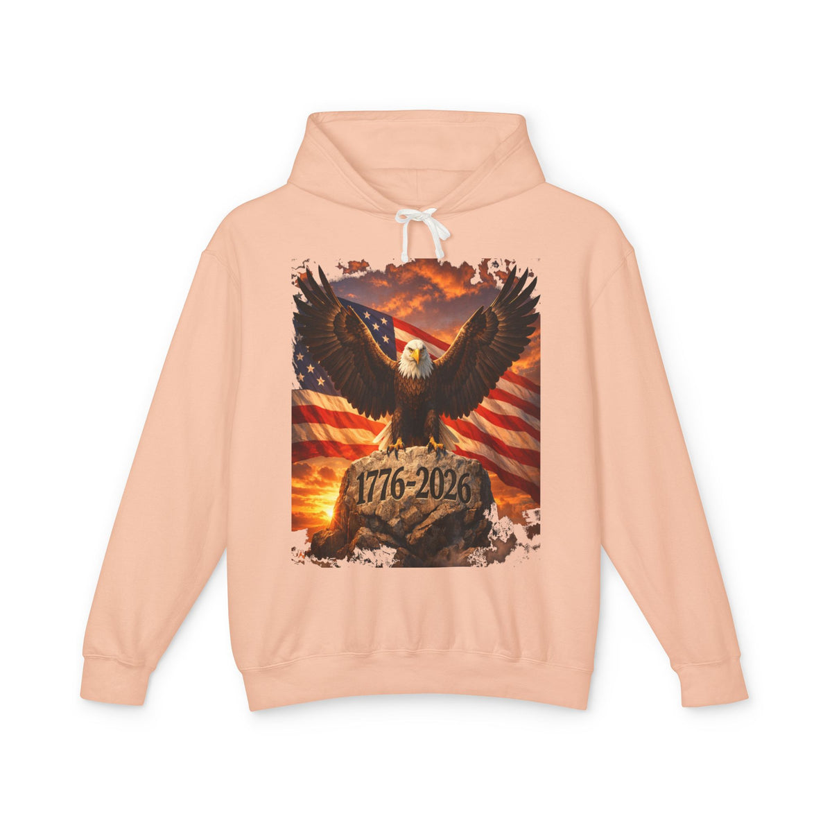 Patriotic Eagle Hoodie — 1776-2026 American Flag Sweatshirt