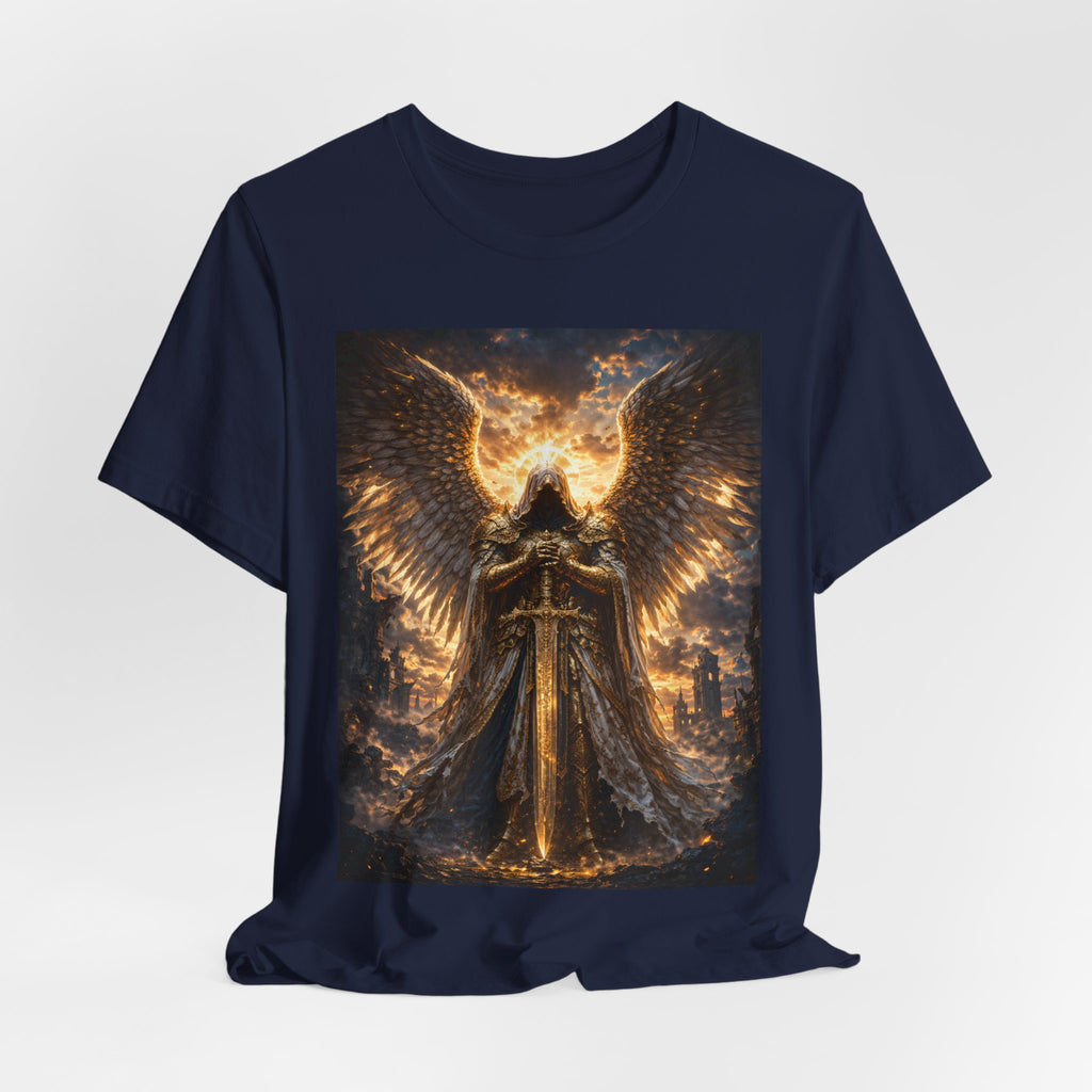 Angel Guardian T-Shirt — Golden Warrior Wings Graphic Tee