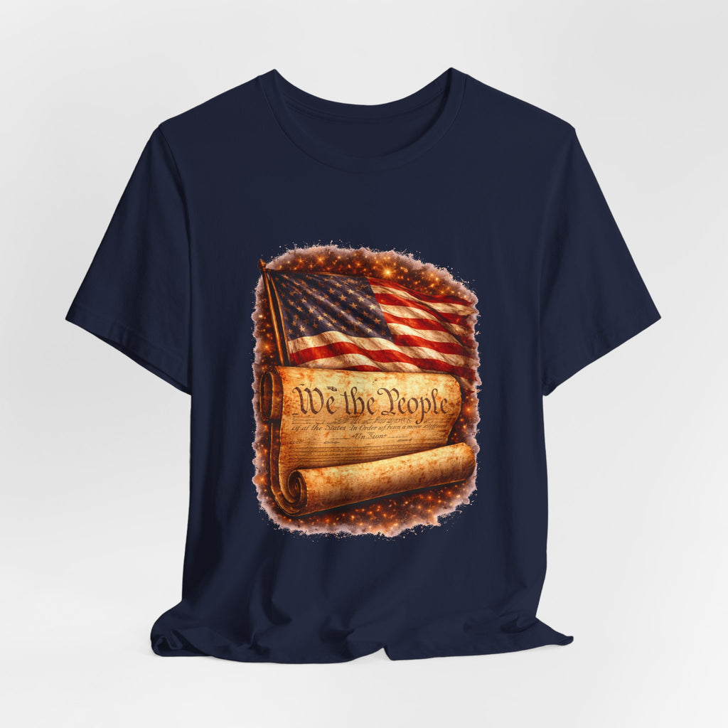 Patriotic 'We the People' T-Shirt — American Flag & Constitution Tee