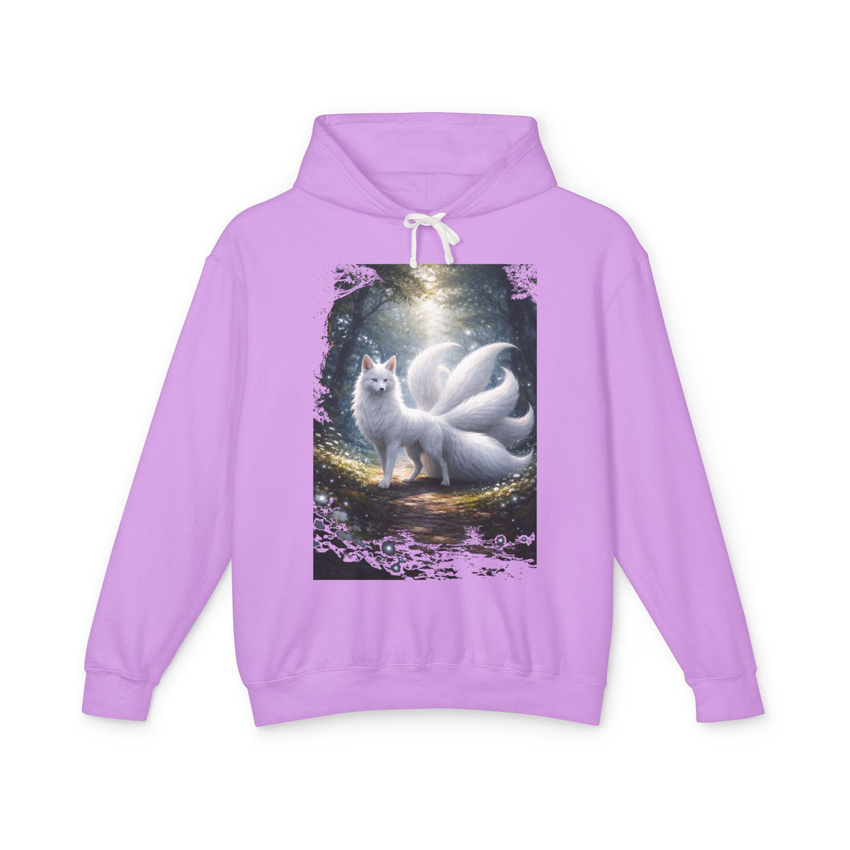Kitsune Forest Hoodie — Mystical Nine-Tailed Fox Sweatshirt