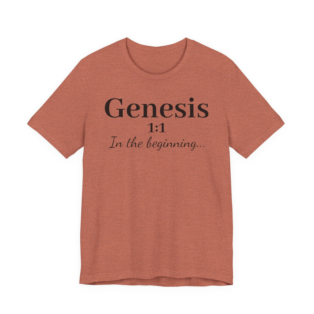 Genesis 1:1 "In the beginning" Christian Tee