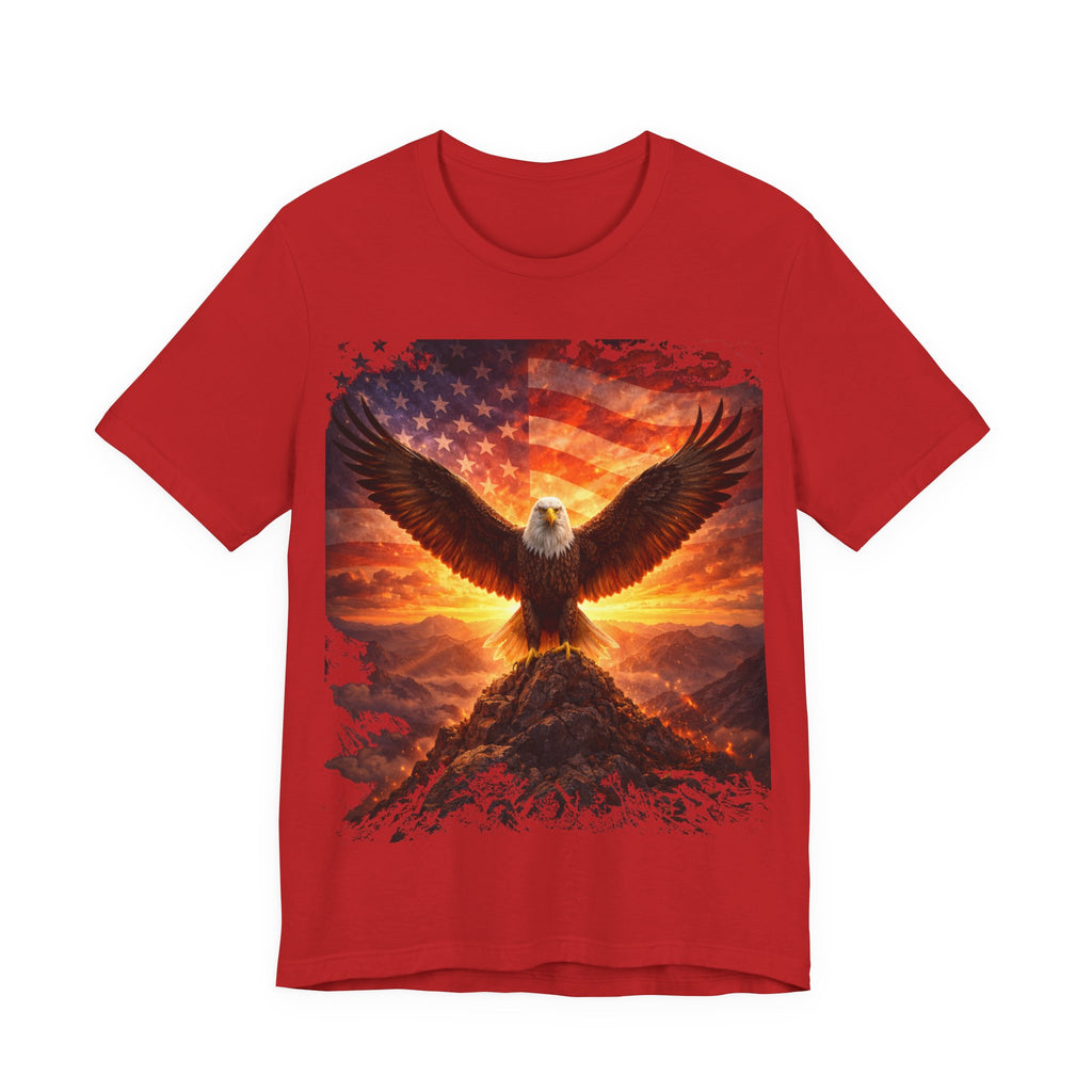 Eagle & American Flag Tee — Patriotic Bald Eagle T-Shirt