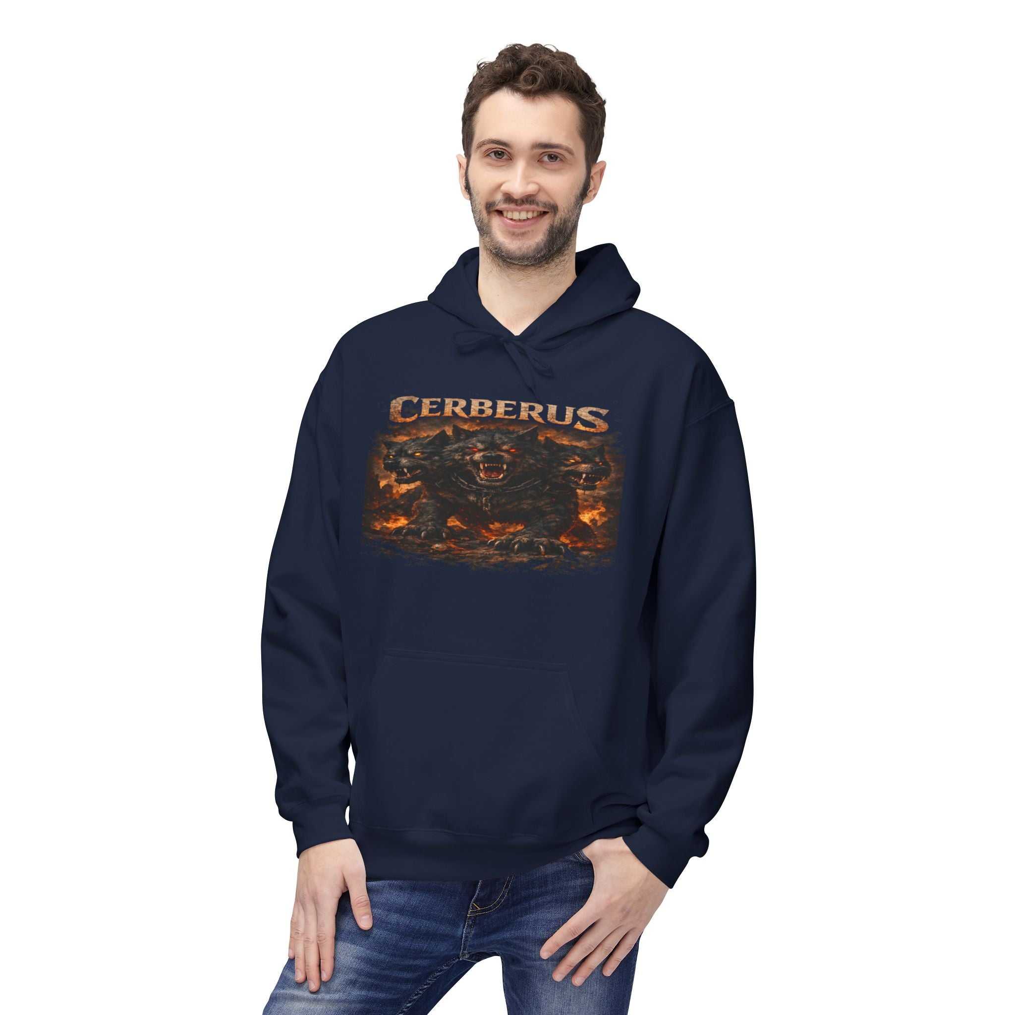 Cerberus Fiery Three-Headed Dog Hoodie