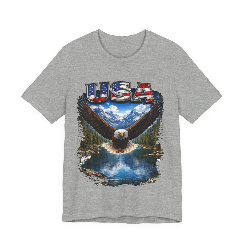 USA Eagle T-Shirt - Patriotic Bald Eagle Scenic Graphic Tee
