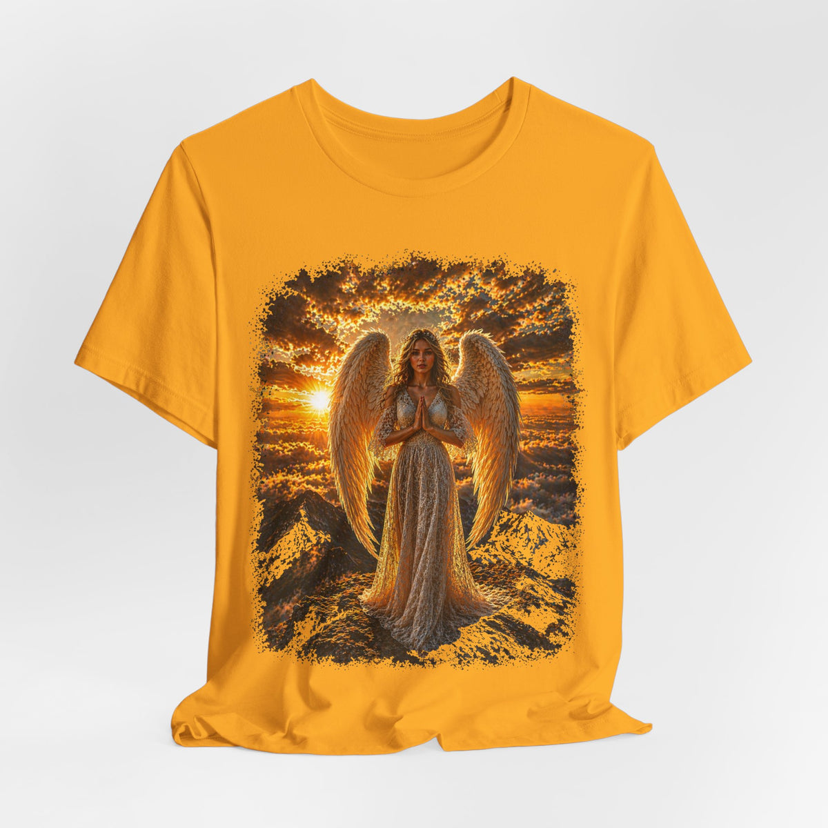 Angel Sunset Tee — Spiritual Guardian Wings T-Shirt