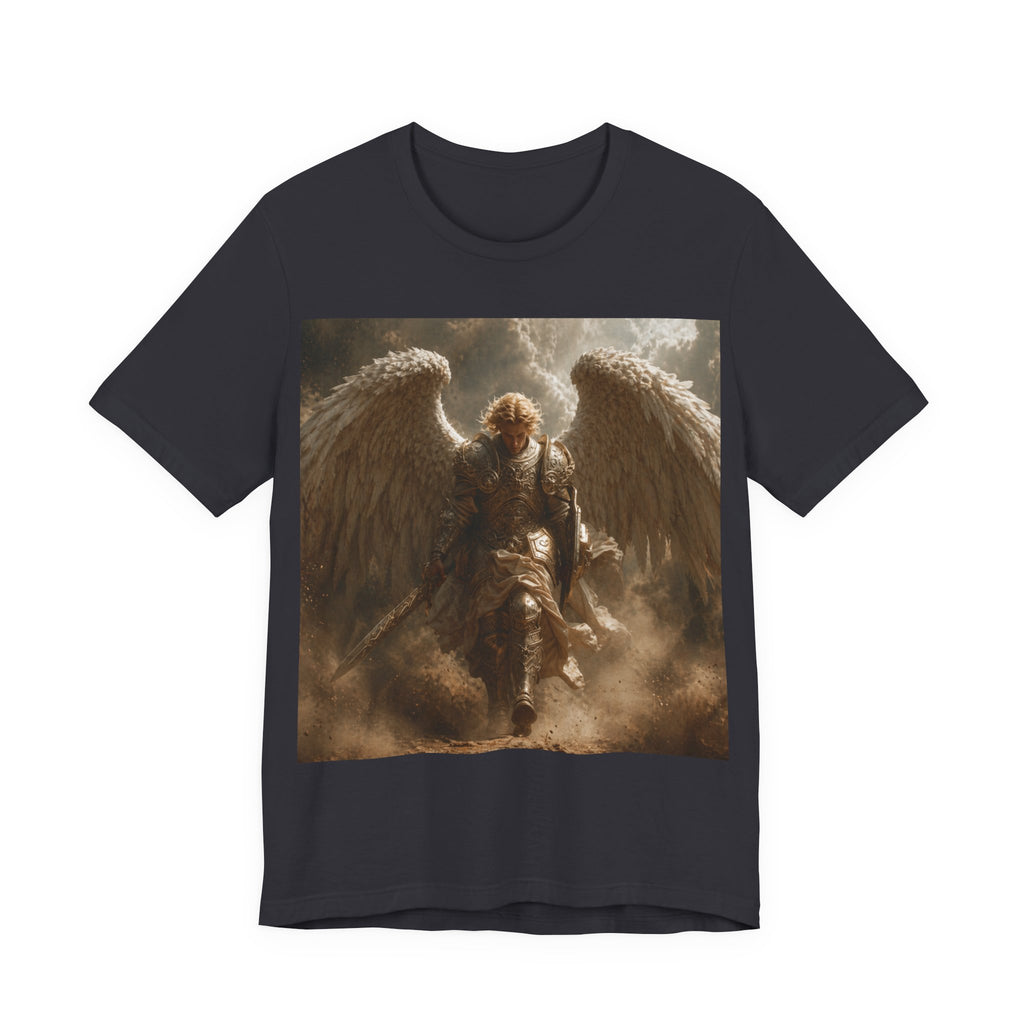 Angel Warrior T‑Shirt — Dramatic Winged Guardian Graphic Tee