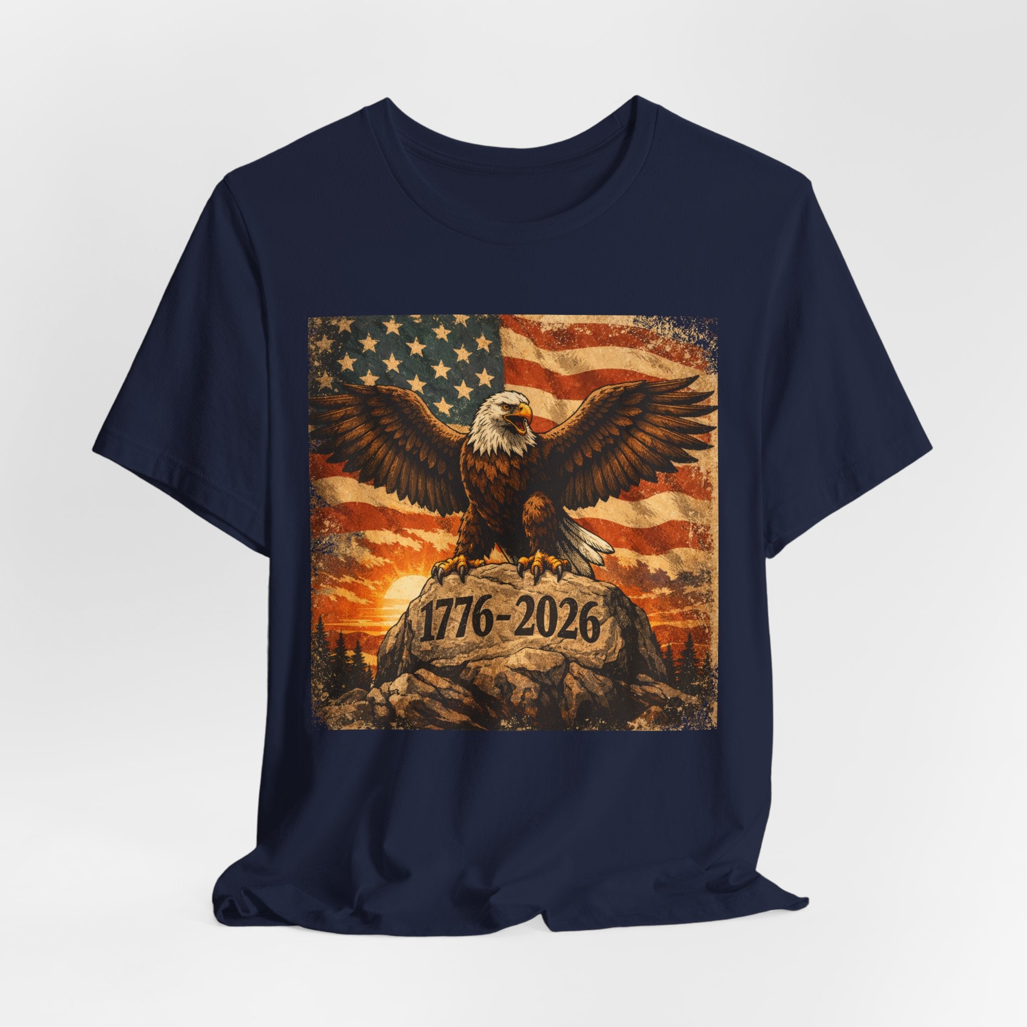 Patriotic Eagle Tee — 1776-2026 American Flag Graphic T-Shirt