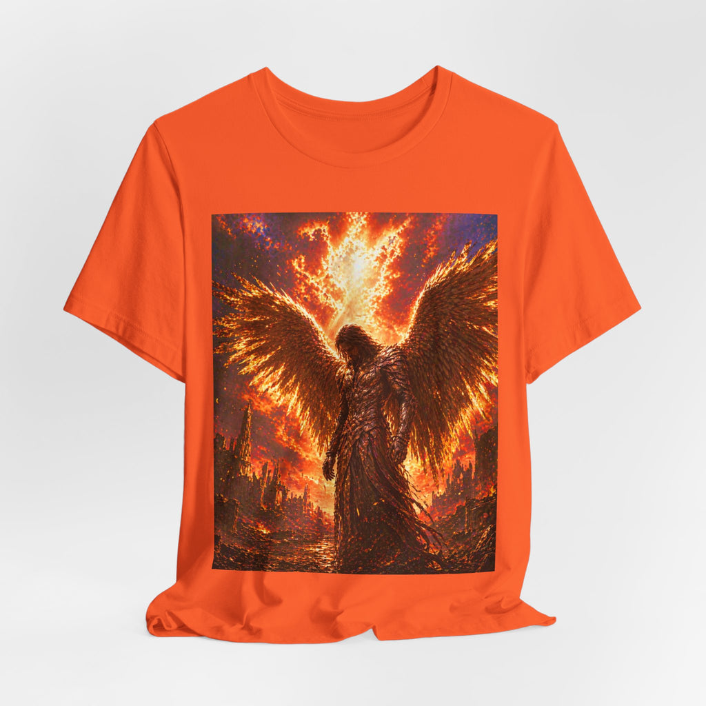 Angel Graphic Tee — Flaming Wings Apocalypse T-Shirt