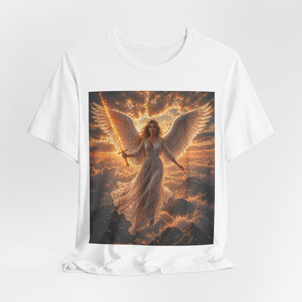 Angel Warrior Tee — Radiant Guardian Wings Graphic T-Shirt