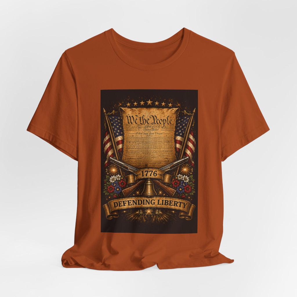 Defending Liberty 1776 T-Shirt — 'We the People' Patriotic Constitution Tee