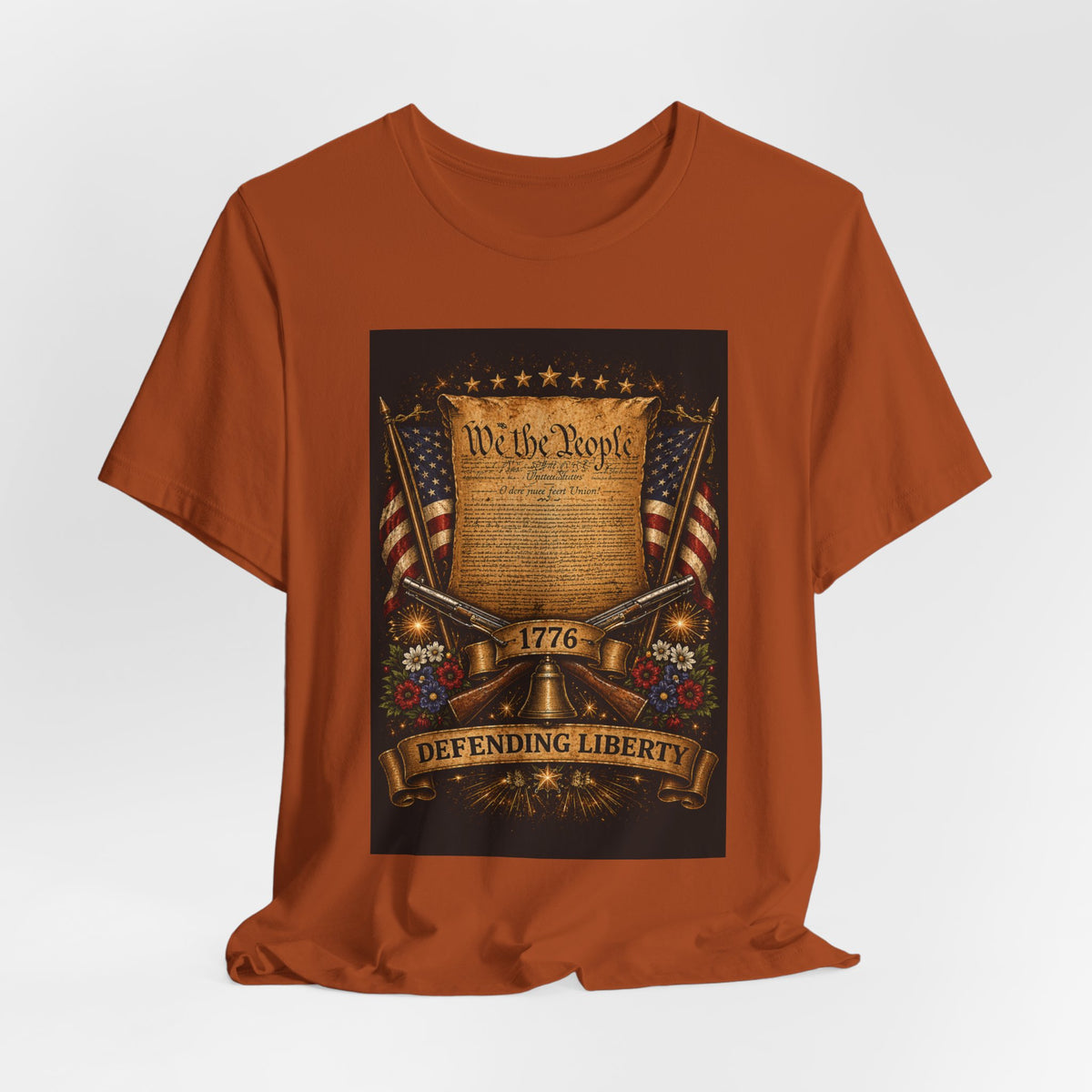 Defending Liberty 1776 T-Shirt — 'We the People' Patriotic Constitution Tee