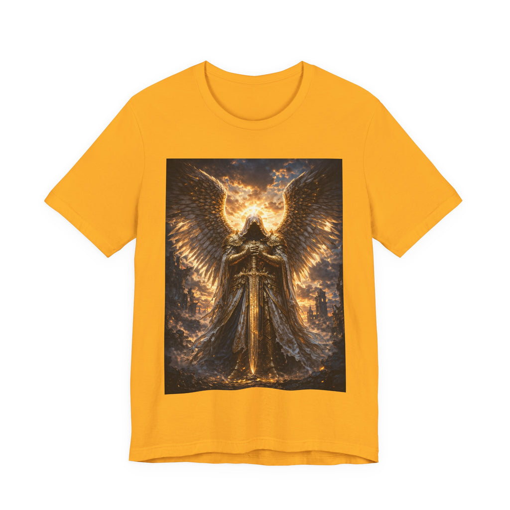 Angel Guardian T-Shirt — Golden Warrior Wings Graphic Tee
