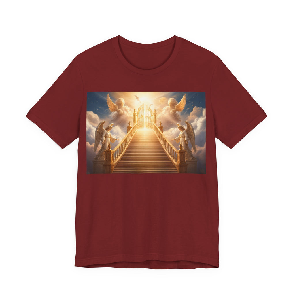 Heavenly Stairway T‑Shirt — Golden Gates Angelic Design
