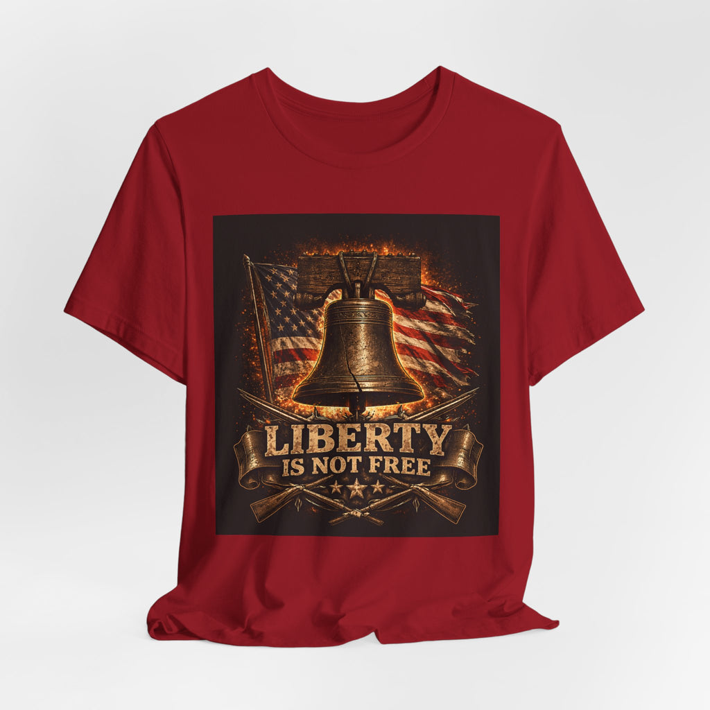 Liberty Is Not Free T-Shirt — Patriotic American Flag & Liberty Bell Tee for Veterans, 4th of July