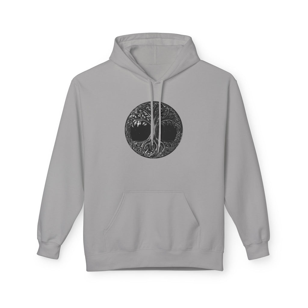 Yggdrasil, the Tree of Life Hoodie — Black Moon Nature Circle Graphic