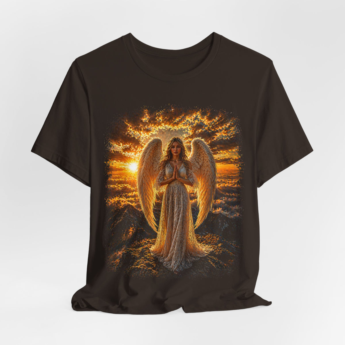 Angel Sunset Tee — Spiritual Guardian Wings T-Shirt