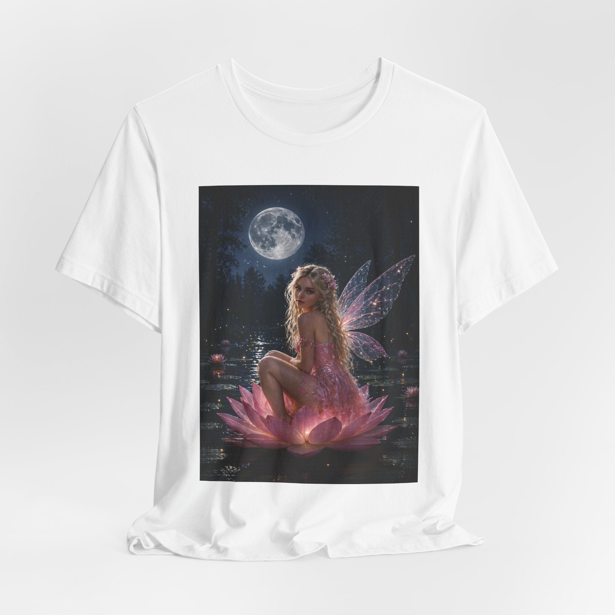 Moonlit Fairy T‑Shirt — Ethereal Lotus Fairy Graphic Tee