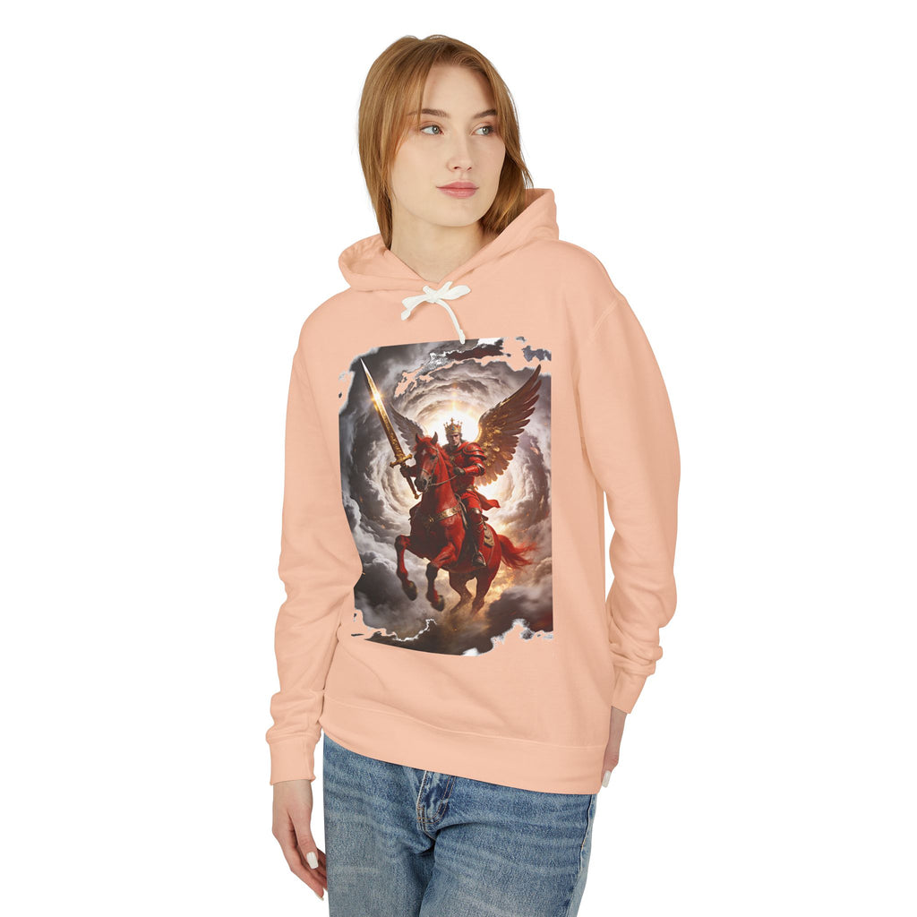 Archangel Warrior Hoodie — Saint Michael Celestial Battle Graphic Sweatshirt