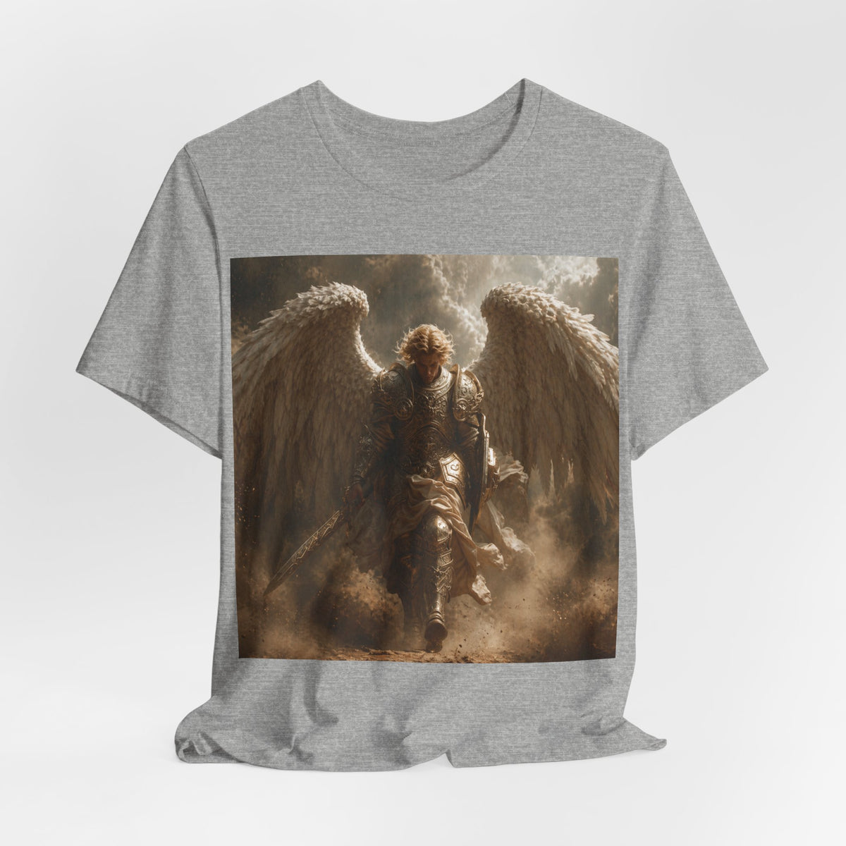 Angel Warrior T‑Shirt — Dramatic Winged Guardian Graphic Tee