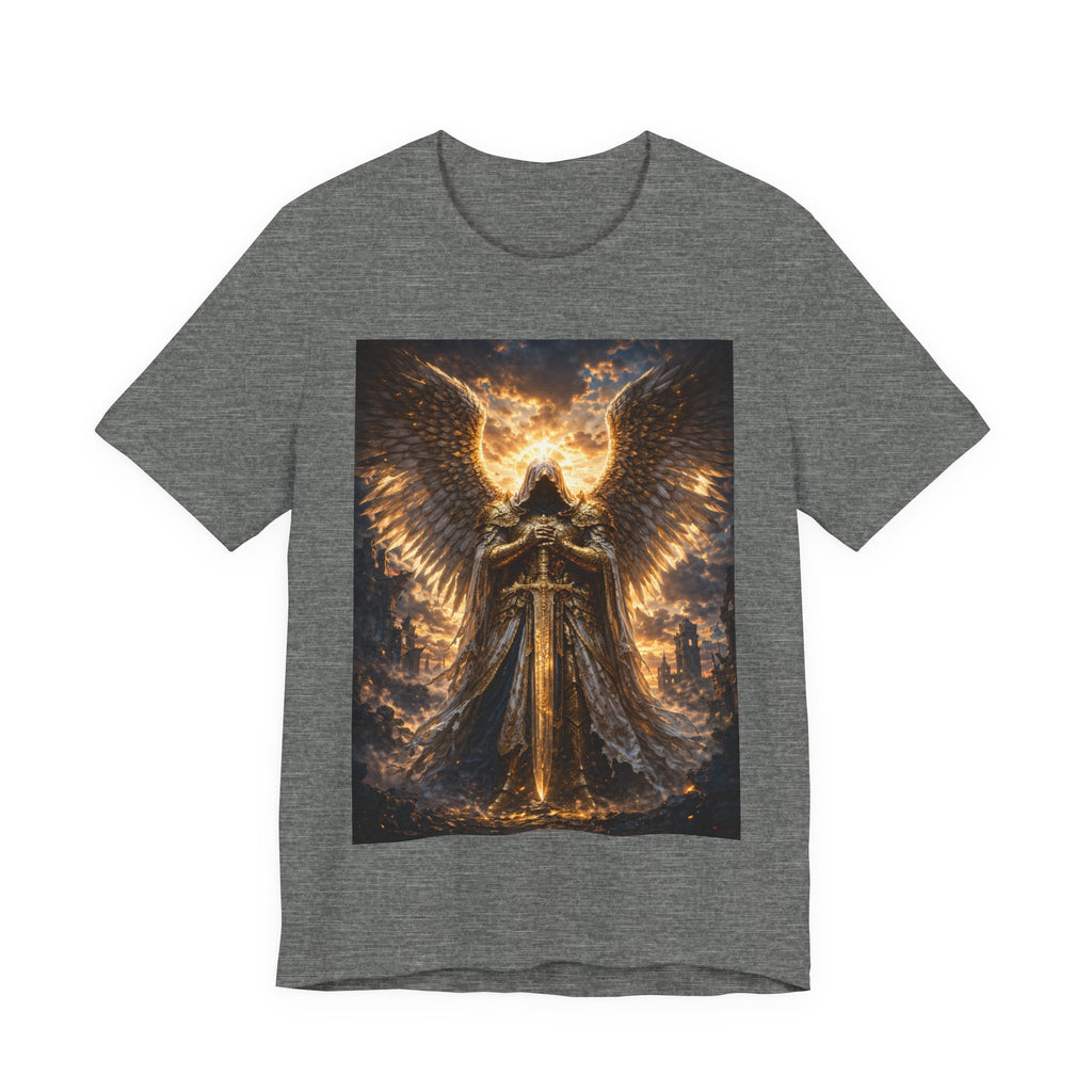 Angel Guardian T-Shirt — Golden Warrior Wings Graphic Tee