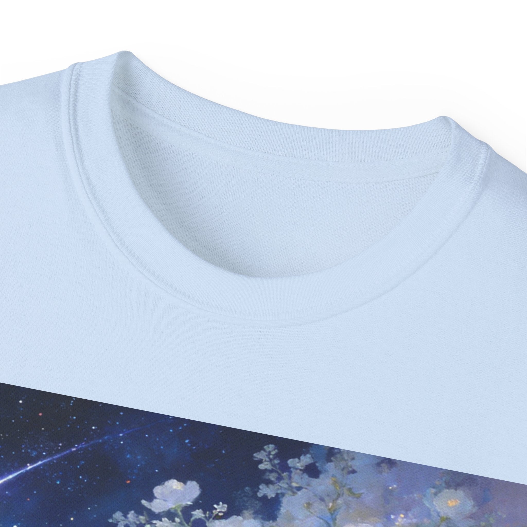 Unicorn Mystic Night Sheep Cotton Tee — Dreamy Moonlit Tree Art T-Shirt