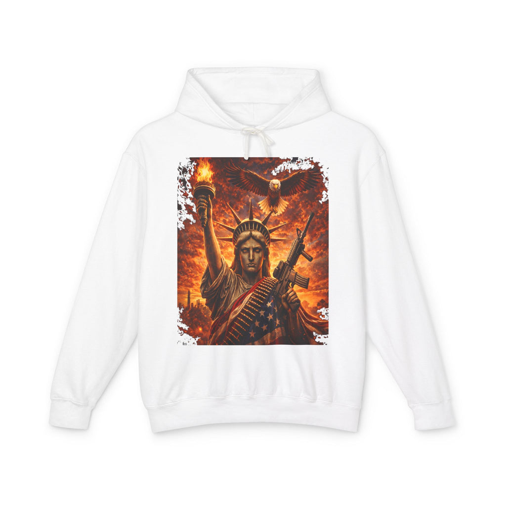 Hoodie - Liberty Warrior Statue Graphic Hoodie
