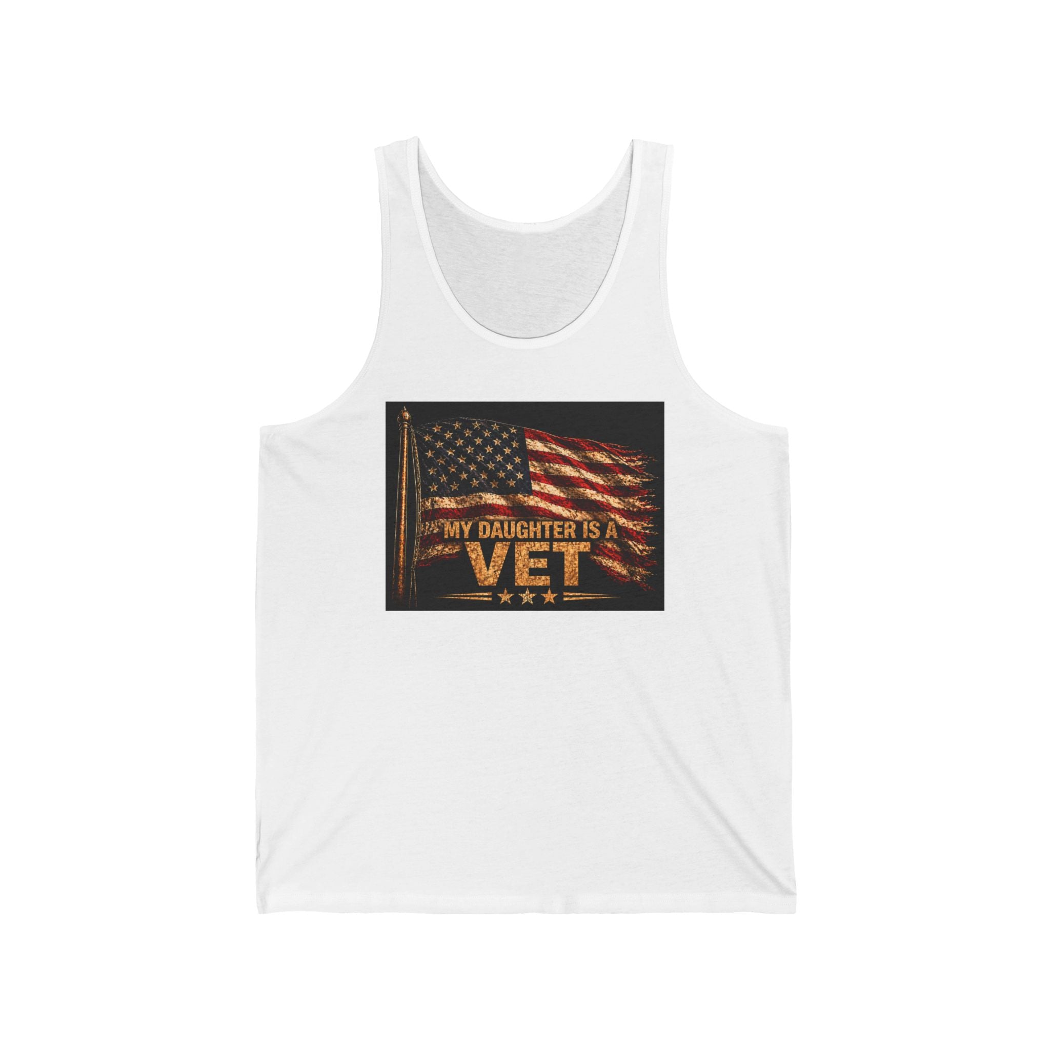Tank Top - "My Daughter is a Vet" American Flag Veterans Pride Tank