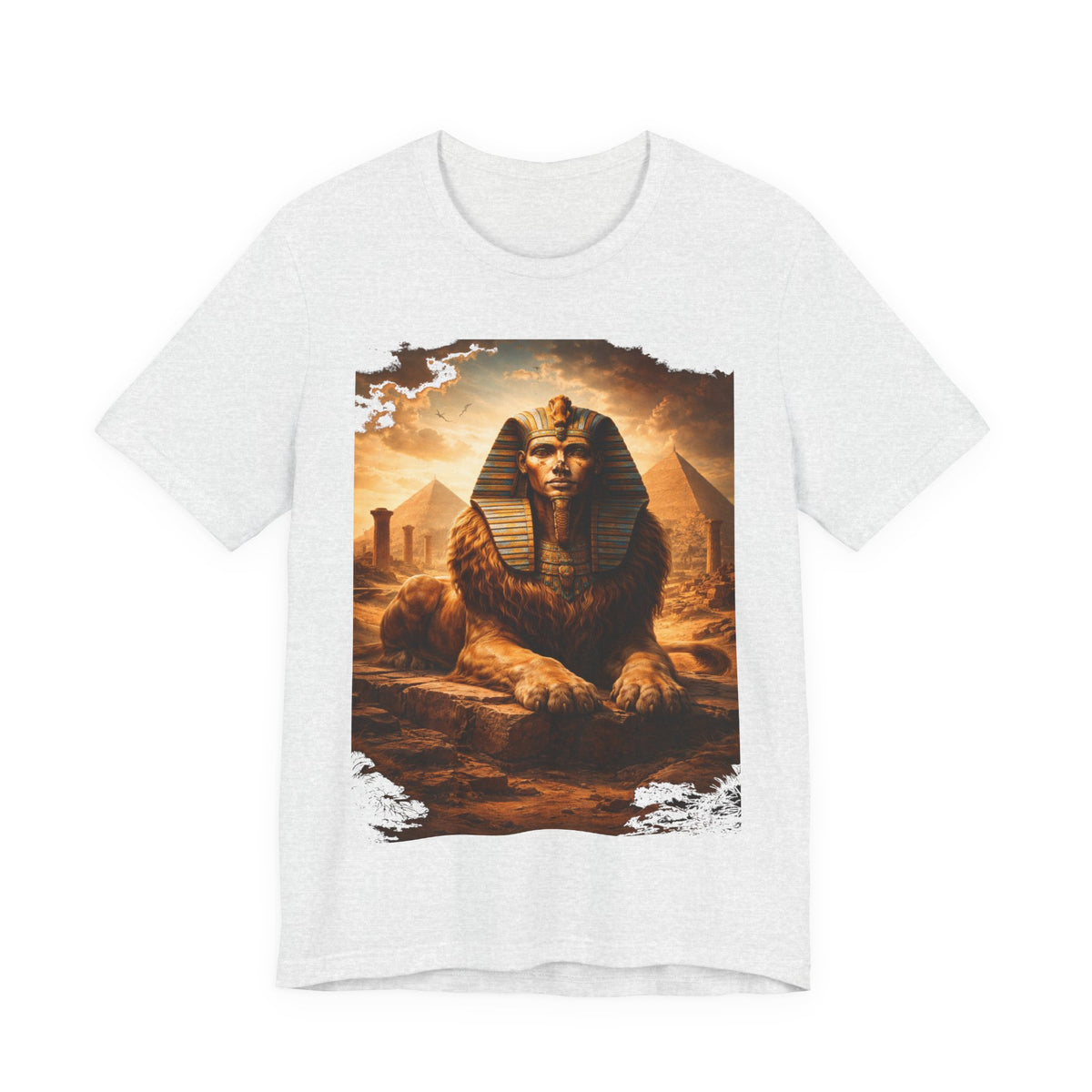 Egyptian Sphinx Graphic Tee — Vintage Pyramid Sunset T-Shirt